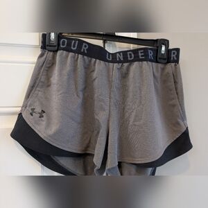 Under Armour Women's Gray and Black Shorts